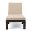 FAUTEUIL PUERTA KD CHAISE, CADRE BRUN FONCÉ AVEC COUSSIN BEIGE