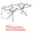 6 - Person Glass Top Trestle Dining Set