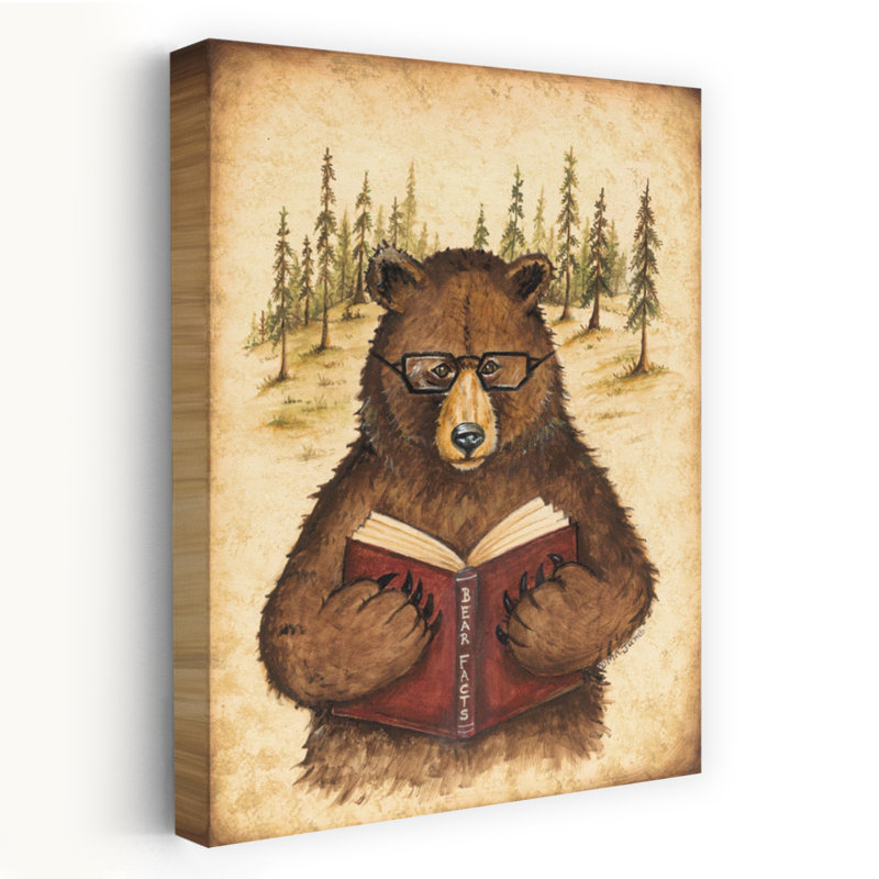 «Bear Facts - Contemporary Bear Animal», art de lecture, H 24 po x l 16 po