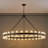 Wagon Wheel Chandelier With Crystal Shade-271068628-287412096