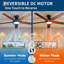 Ventilateur de plafond à profil bas de 42 pouces avec lumière et télécommande - Ventilateur encastré moderne à 5 pales et à intensité variable pour le salon de la chambre à coucher