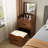 3 in 1 Vanity Desk with Plip Top Mirror,Compact Makeup Vanity with 3 Drawers,Cushioned Tool