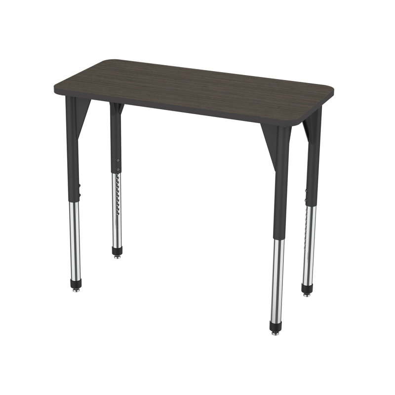 Table d'activité rectangulaire à hauteur réglable Premier Series, H 42 po x L 48 po x l 24 po, Chêne Promenade, Gris
