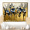 Mujeeb, minimalisme, fougères, printemps doré, symphonie III - fougères, art mural sur toile