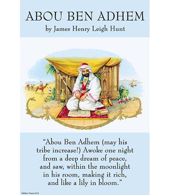 « abou ben adhem » par james henry leigh, impression sur chasse