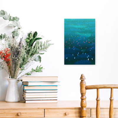 Contemporary Art Modern Abstract Bird Landscape Nature Wall Art by Angelo Cerantola - Wrapped Canvas Print