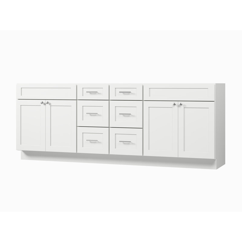 Base de meuble-lavabo double Disar 90, Blanc