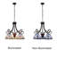 Lustre 5 lumières en bronze foncé de style Tiffany de 25 po de large Fleur De Lis Living GRENVILLE