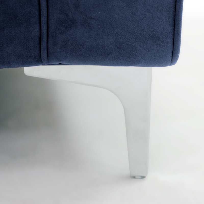 Georgio Velvet Armchair, Navy