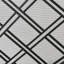 Pare-feu géométrique monobloc en fer noir avec grille de protection