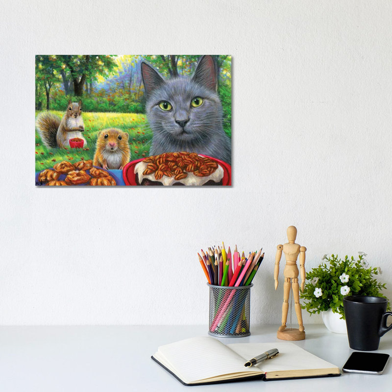 Pickin Pecans by Bridget Voth - Gallery-Wrapped Canvas Giclée on Canvas, 20.32 cm H x 30.48 cm W, Wrapped Canvas
