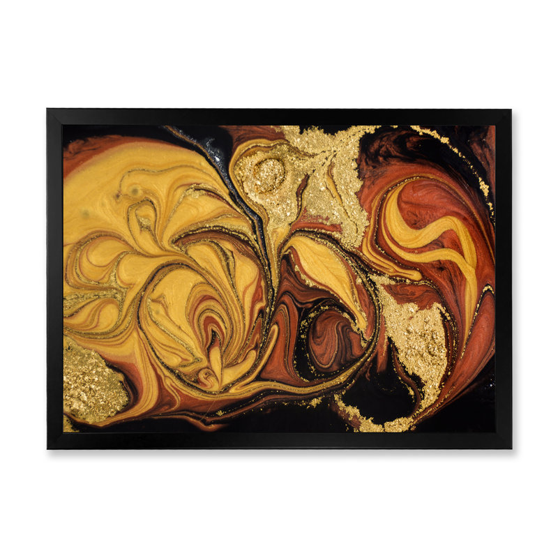 «Orange Orange», impression sur toile, H 16 po x l 32 po, Toile avec cadre de coin noir fermé
