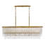 Rubina Medium Six Light Linear Tiered Crystal Chandelier