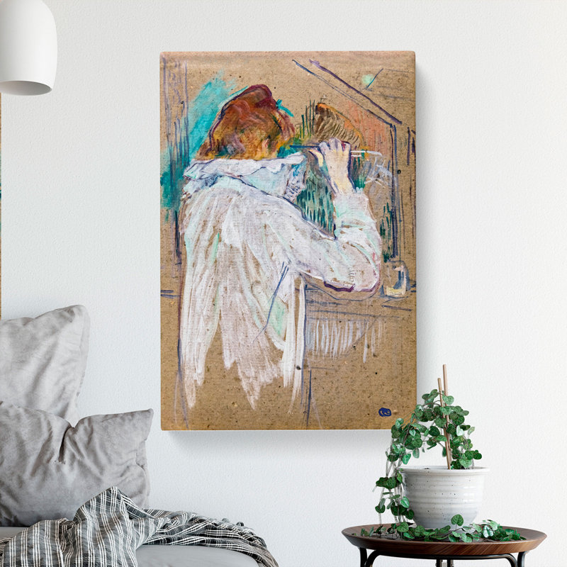 A Portrait Of A Woman by Henri De Toulouse-Lautrec - Wrapped Canvas, 35cm H x 50cm W x 3cm D