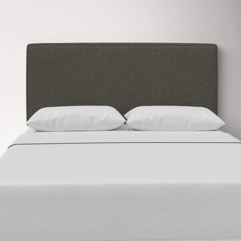 Marquise Upholstered Headboard, Queen, Zuma Charcoal Textured Linen