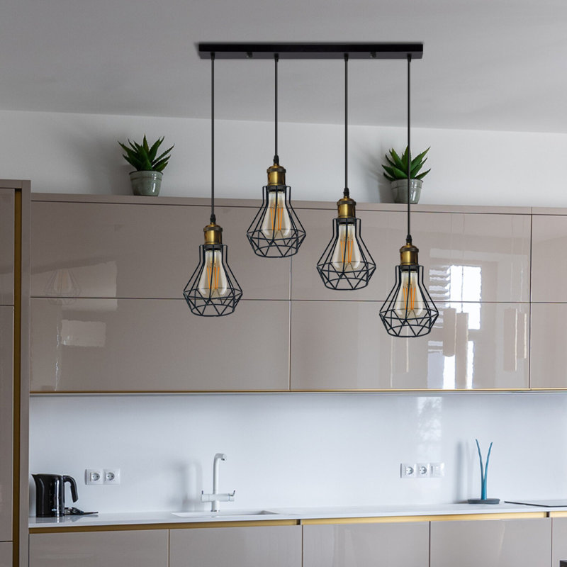 Audette 4-Light Kitchen Island Dome Pendant