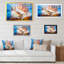 "Creative Waterdrop On Beige Flowers II", reproduction sur toile flottante-954472507-954472508