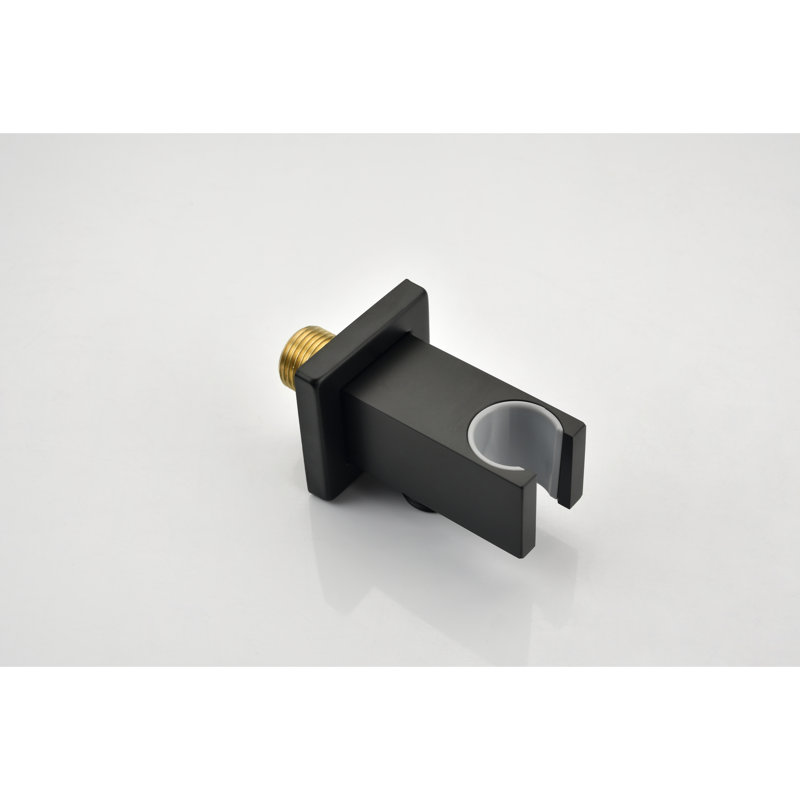 Brass Matte Black Shower Unit - 10 Inch Rainfall Head With Handheld , Bathroom Luxury Rain Mixer , Self-Cleaning Nozzle, Wall Mounted Assembly