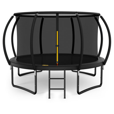 12FT Outdoor Trampoline with Enclosure Net, Heavy Duty Yard Trampolines, ASTM Approval Recreational Trampolines for Kids and Adults