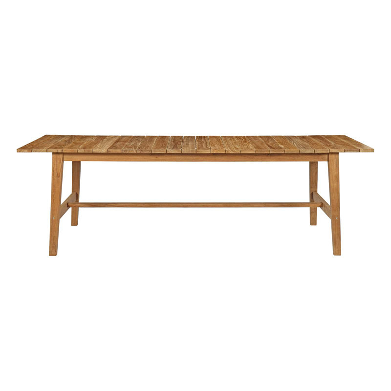 Dorset Natural Teak Outdoor Patio Dining Table, 98.5"