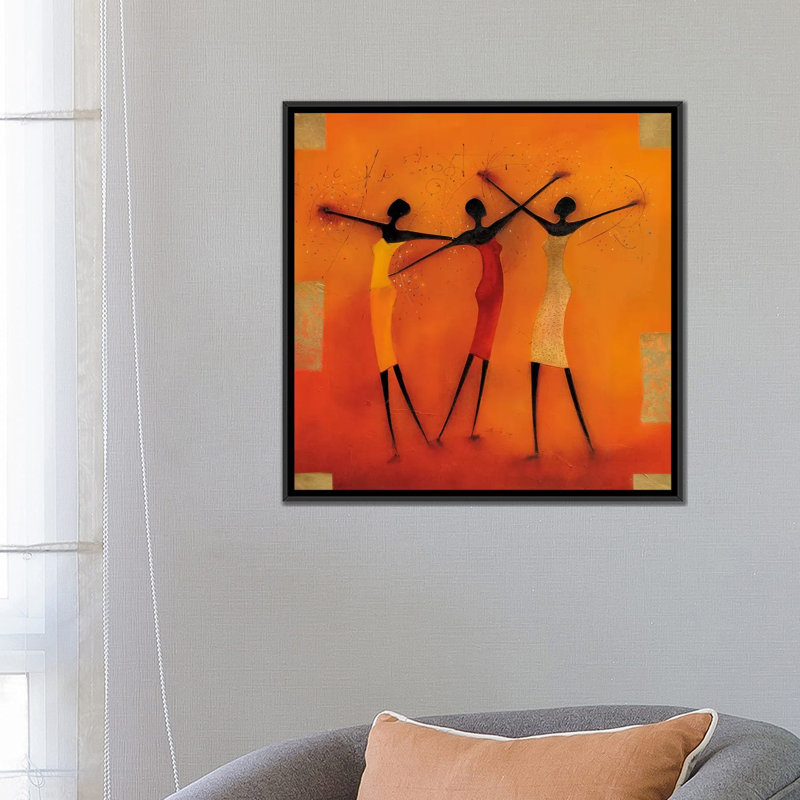 « sensation free i », impression sur toile, H 18 po x l 18 po x P 1,5 po, Toile avec cadre noir, Pas de tapis