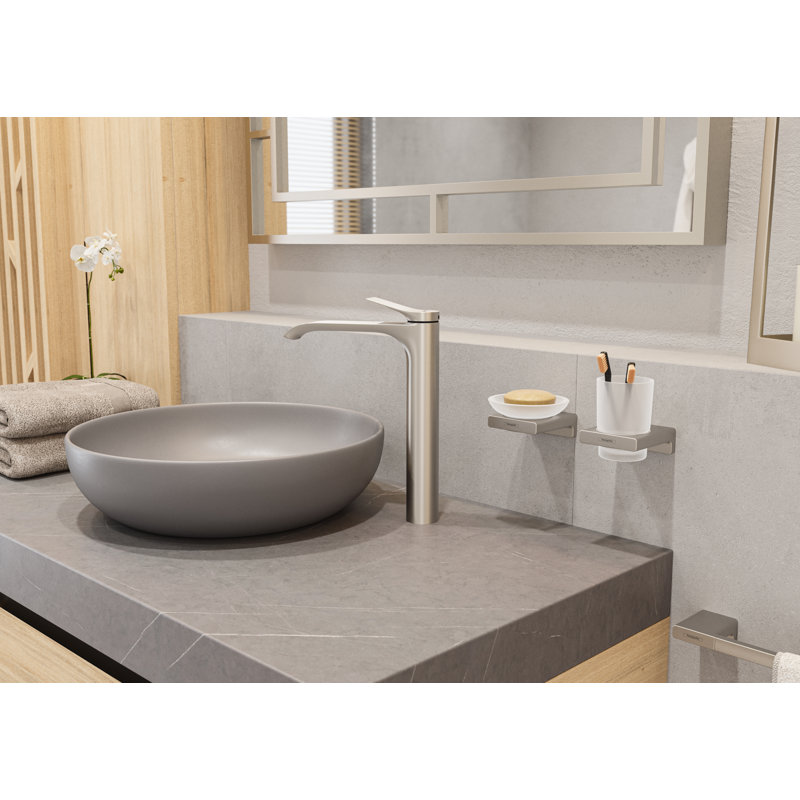 Hansgrohe AddStoris Towel Rack with Towel Holder, Polished Nickel