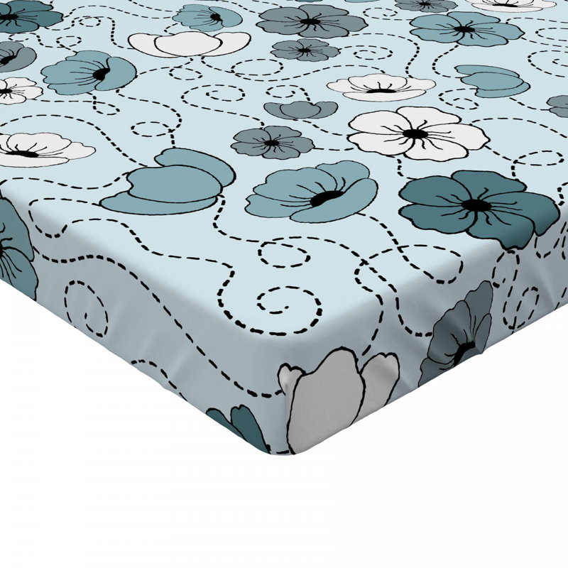 Microfiber Floral Fitted Sheet, Twin XL Fitted Sheet