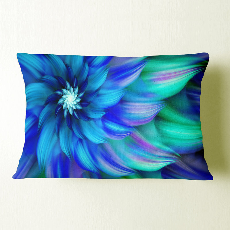 Coussin lombaire floral à fleurs fractales, Léger