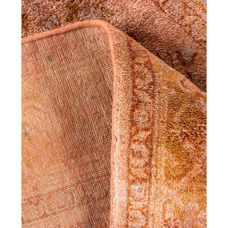 Overdyed One-of-a-Kind 3'3" x 10'1" Hand Knotted Area Rug