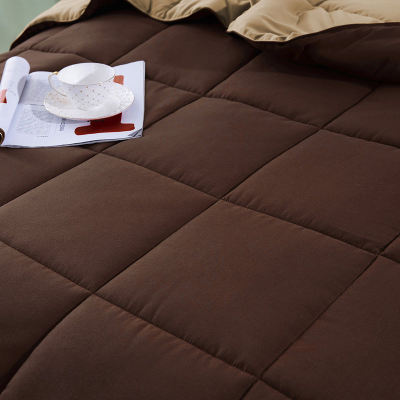3pc Comforter Set - All Season Reversible Down Alternative Comforter with Two Shams - Breathable, Soft, Fluffy