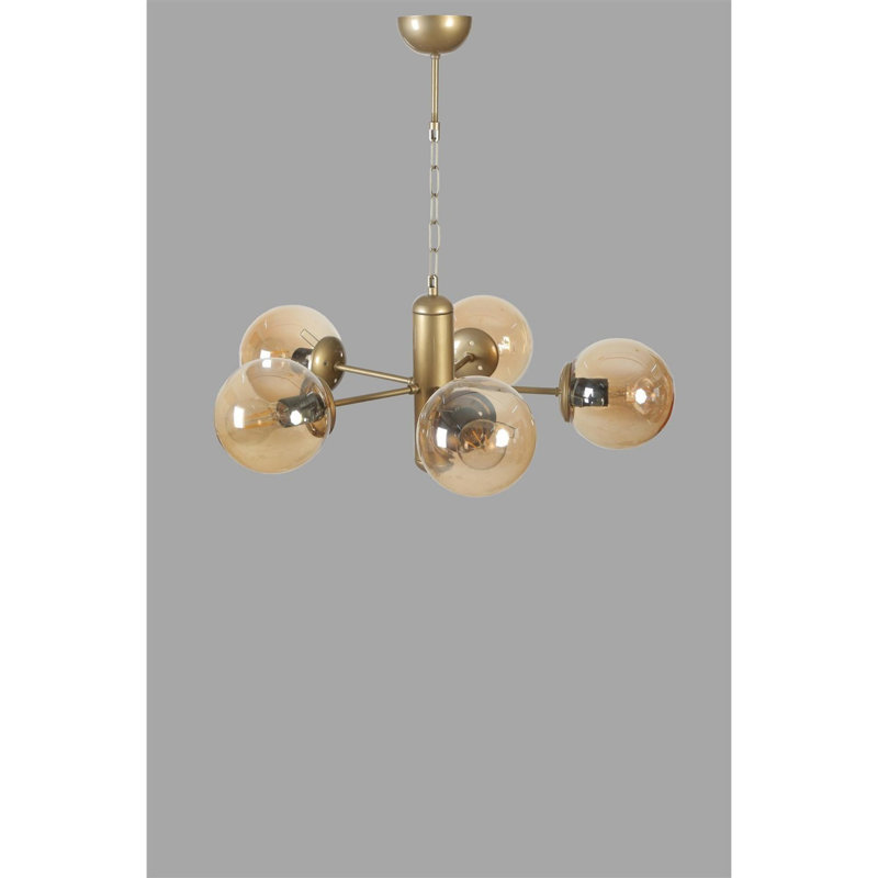 Chandle Chandelier, Gold/Amber