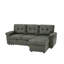 Canapé-lit modulaire convertible en L 88,5 po avec méridienne coulissante avec rangement et accoudoirs rembourrés-590725122