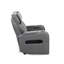 Causeuse inclinable électrique en cuir Hunter - Gris anthracite-1133132795