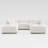 Abramson White U-shaped Chenille Modular Symmetrical Cloud Sofa-282863264-282863265