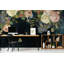 Murale texturée fleur de pivoine foncée-1028511463
