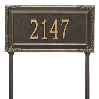 Gardengate Personalized Grande 1-Line Lawn Address Sign