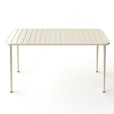 Table de salle à manger d'extérieur Sella, imperméable et renforcée pour la durabilité, parfaite pour les balcons et les cours
