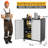 Rolling Tool Cabinet - Heavy Duty Metal Garage Storage Cabinet with Wheels, Adjustable Shelf & Locks, Tool Chest Cart for Warehouse Office Workshop Home Office - Grey
