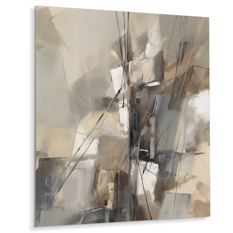 Abstract Design Shapes I - Décoration murale abstraite en métal, H 44 po x l 34 po
