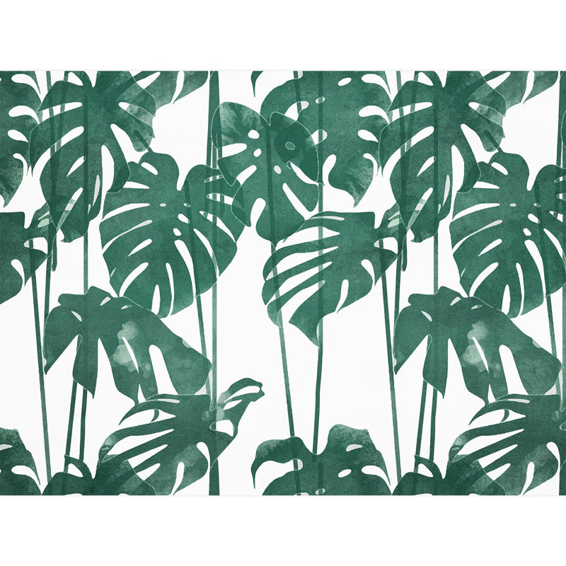 Feuille verte Monstera, L 108 po x l 144 po