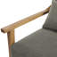 Fauteuil d'appoint en bois avec coussin lombaire