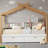 House Bed With Two Drawers And Bookshelf Storage, A Magical And Functional Sleeping Solution For Kids' Rooms-1321736525