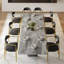 Ensemble de table de salle à manger 9 pièces avec table de salle à manger extensible en fritté de 94,5 po avec 8 chaises en tissu-120842705-120842700-120842704