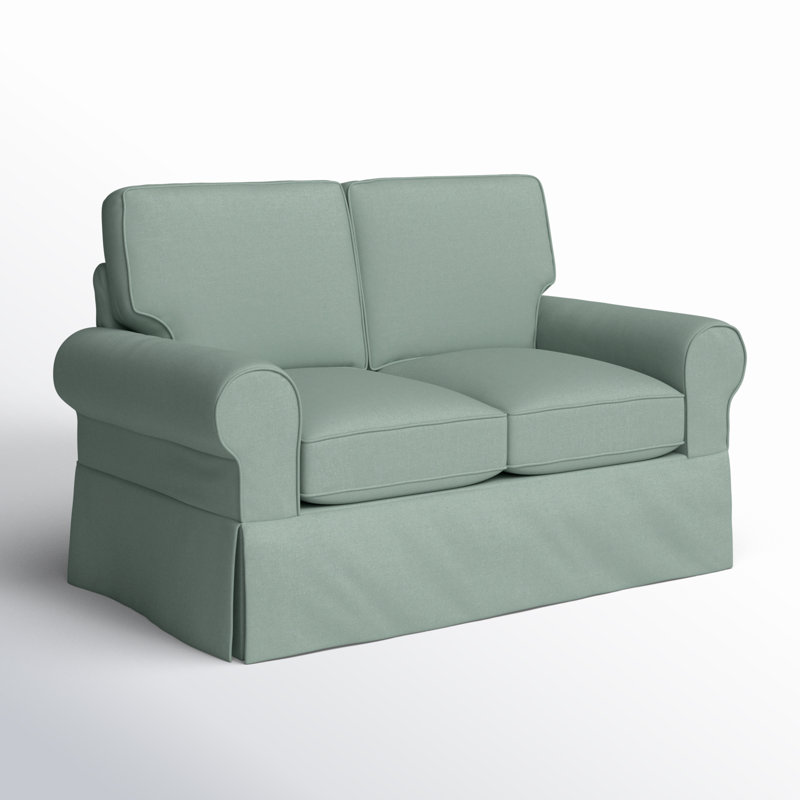 Porter 62'' Slipcovered Loveseat, Bayou Spray Canvas