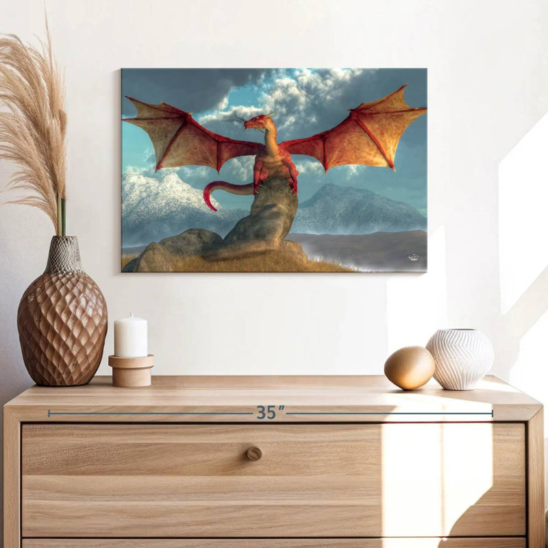 Fire Dragon, 16" H x 24" W
