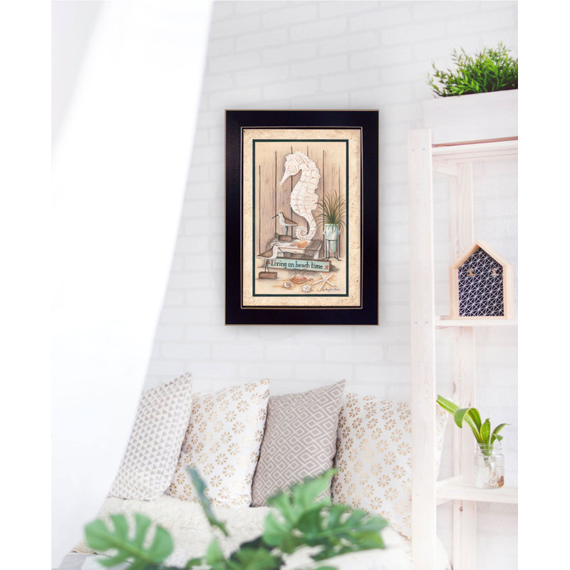 Time Frame Decors Highland Dunes Living on Beach Time Framed Wall Art for Living Room ...