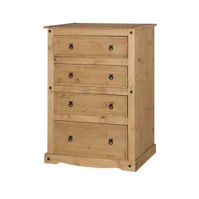 Bridewell Solid Wood 92 cm W Chest of 4 Drawers