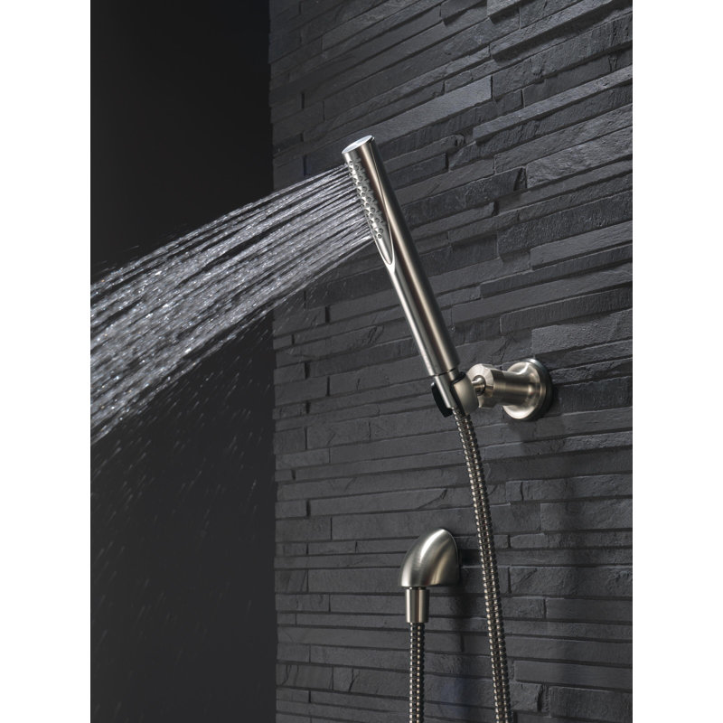 Compel Single Spray Wall Mount Hand Shower, Handheld Shower Head 1.75 GPM, Brilliance Stainless