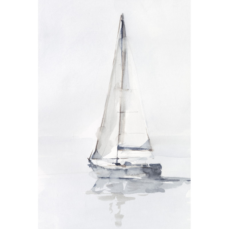 Misty Harbor I by -  Painting, 30 cm H x 20 cm W, Wrapped Canvas