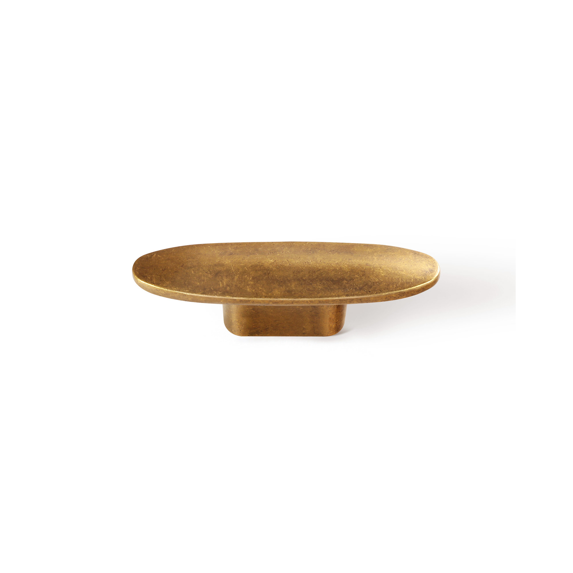 Oval Knob Knob, Antique Brass